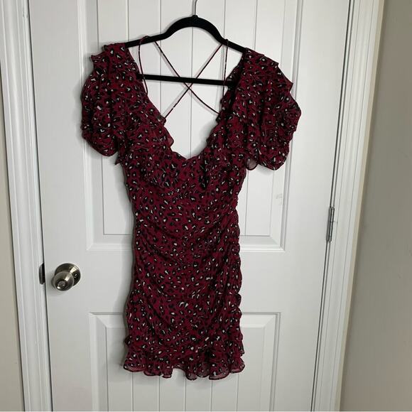 Mistress Rocks House of CB leopard ruffle dress size small mob wife - Picture 6 of 8
